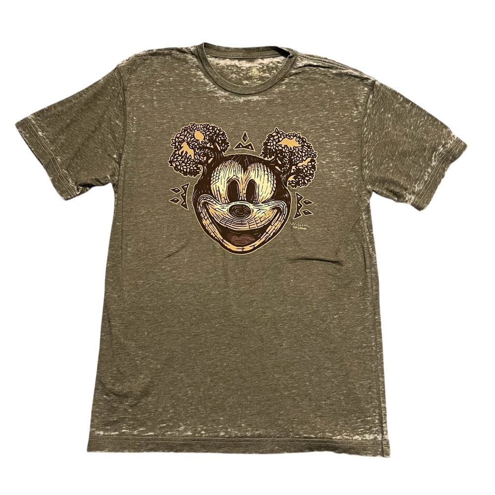 Wilson For Disney Park Large Green Moss Woodland Mickey Mouse T‎ Shirt NWT